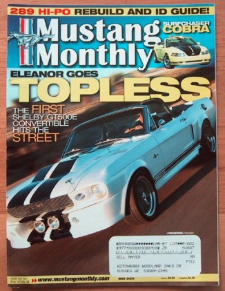 MUSTANG MONTHLY 2005 MAY - SHELBY EUROPA DROP TOPS